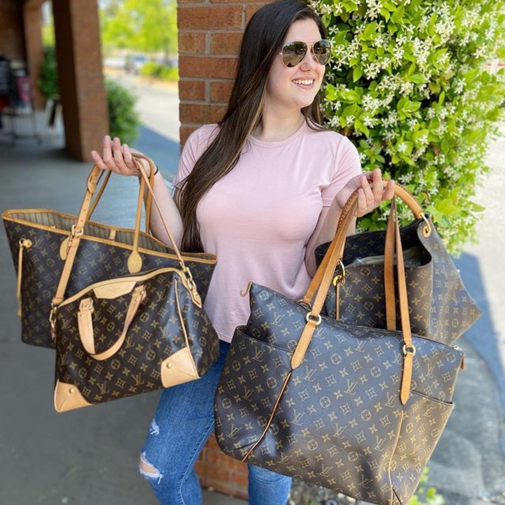 💎✨ TOP ZIPPER ✨💎 HUGE Louis Vuitton X-LARGE TOTE TOTALLY GM W/ RECEIPT - Picture 11 of 16